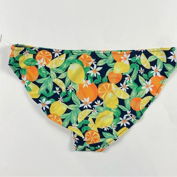 Old Navy Bikini Swim Bottoms Women XXL Blue Yellow Orange Tropical Low Rise XXL - Picture 6 of 11